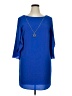 AB Studio 100% Polyester Solid Blue Casual Dress Size XL - photo 1