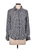 Alexander Jordan 100% Rayon Animal Print Blue Long Sleeve Blouse Size M - photo 1