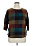 Jessy B Plaid Brown Pullover Sweater Size 1X - photo 1