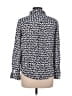 Alexander Jordan 100% Rayon Animal Print Blue Long Sleeve Blouse Size M - photo 2