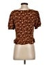 ABound 100% Viscose Brown Short Sleeve Top Size S - photo 2