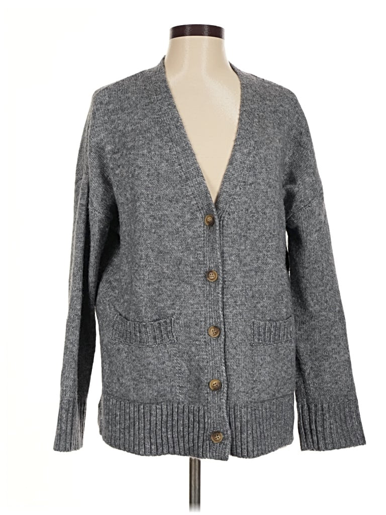 Pre-owned Ella Moss Cardigan Sweater In Gray
