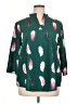 Unbranded Print Green 3/4 Sleeve Blouse Size XL - photo 1
