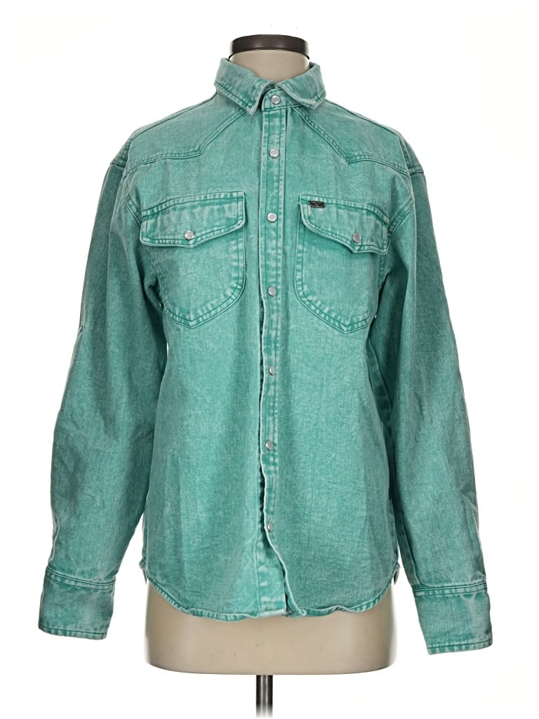 Pre-owned Lucky & Blessed Denim Jacket In Teal