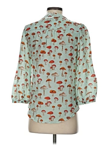 Moulinette Soeurs 3/4 Sleeve Silk Top (view 2)