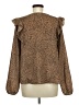 Meraki 100% Polyester Brown Long Sleeve Blouse Size M - photo 2