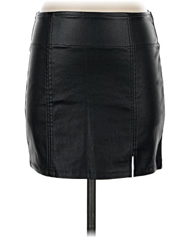 Shinestar Faux Leather Skirt (view 1)
