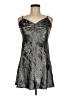 Audrey 3+1 100% Polyester Metallic Silver Cocktail Dress Size M - photo 1