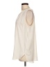 Ann Taylor LOFT 100% Polyester Ivory Sleeveless Blouse Size L - photo 5