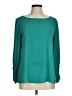 Ann Taylor LOFT 100% Polyester Teal Long Sleeve Blouse Size M - photo 1