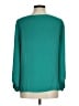 Ann Taylor LOFT 100% Polyester Teal Long Sleeve Blouse Size M - photo 2