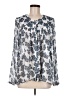 Ann Taylor LOFT 100% Rayon Silver Long Sleeve Blouse Size M - photo 1