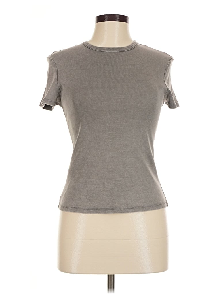 Pre-owned Mng Short Sleeve Turtleneck In Gray