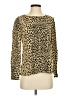J.Crew 100% Rayon Animal Print Gold Long Sleeve Blouse Size 2 - photo 1
