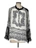 Kobi Halperin 100% Silk Silver 3/4 Sleeve Silk Top Size L - photo 1