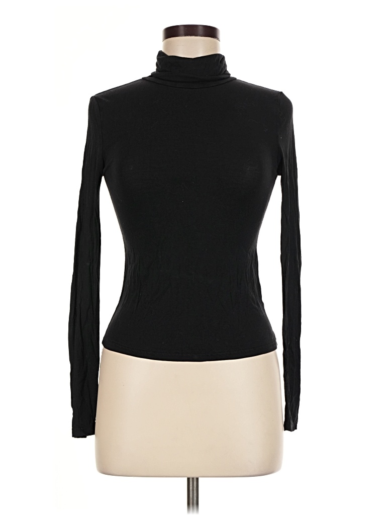 Pre-owned Shein Long Sleeve Turtleneck In Black