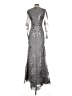 Mac Duggal 100% Polyester Silver Cocktail Dress Size 4 - photo 2
