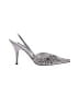 Laundry by Shelli Segal Paisley Silver Heels Size 7 - photo 1