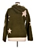 Cosmic Blue Love Stars Green Pullover Sweater Size XL - photo 2
