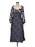 Sachin + Babi 100% Polyester Polka Dots Blue Casual Dress Size 6 - photo 1