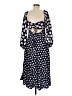 Sachin + Babi 100% Polyester Polka Dots Blue Casual Dress Size 6 - photo 2