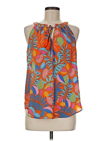 Rose + Olive Sleeveless Blouse (view 1)