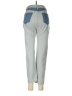 Jeans Color Block Blue Jeans Size M - photo 2