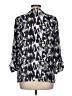 NY Collection 100% Polyester Blue 3/4 Sleeve Blouse Size L - photo 2