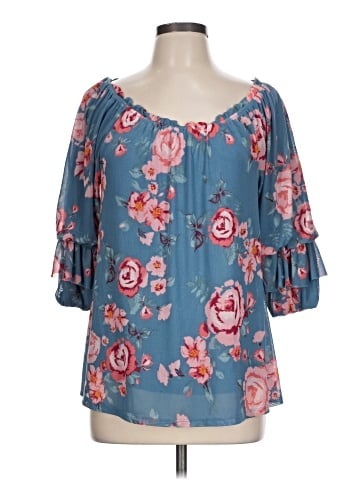 Democracy 3/4 Sleeve Blouse (view 1)