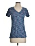 Reebok 100% Polyester Tweed Blue Active T-Shirt Size S - photo 1