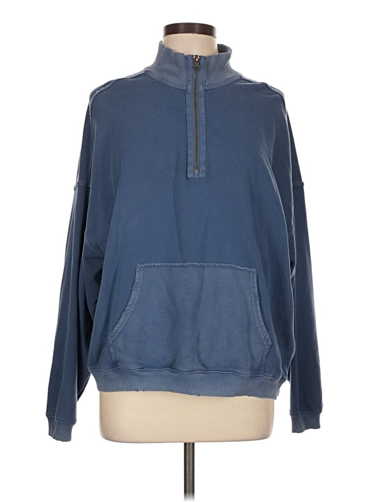 Pre-owned Aerie Pullover Hoodie In Blue