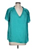 Current Air Teal Short Sleeve Blouse Size L - photo 1