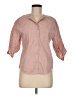 Gloria Pink 3/4 Sleeve Button-Down Shirt Size M - photo 1