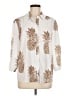 Unbranded 100% Polyester Print Ivory 3/4 Sleeve Blouse Size M - photo 1