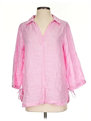 Isaac Mizrahi 3/4 Sleeve Button-Down Shirt (view 1)