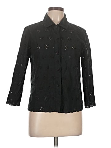 Liz Claiborne 3/4 Sleeve Button-Down Shirt (view 1)