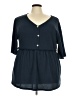 Unbranded Blue 3/4 Sleeve Blouse Size 5XL - photo 1