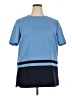 Kathie Lee 100% Polyester Blue Short Sleeve Top Size 18 - photo 1