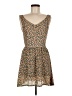 Assorted Brands 100% Polyester Floral Tan Casual Dress Size M (estimated) - photo 1