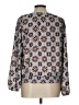 Ann Taylor LOFT Outlet 100% Polyester Gray 3/4 Sleeve Blouse Size L - photo 2