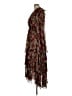 Hale Bob 100% Polyester Floral Brown Cocktail Dress Size L (estimated) - photo 5
