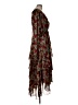 Hale Bob 100% Polyester Floral Brown Cocktail Dress Size L (estimated) - photo 4