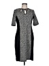 Perceptions Tweed Gray Casual Dress Size 10 - photo 1