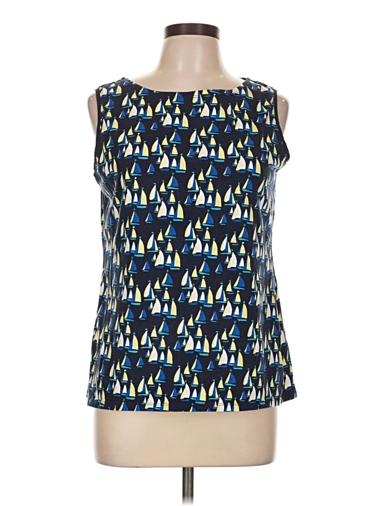 Pre-owned Talbots Outlet Sleeveless Blouse In Blue