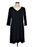 Amy Matto Solid Black Casual Dress Size L - photo 1
