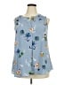 Daniel Rainn Blue Sleeveless Blouse Size 2X - photo 1