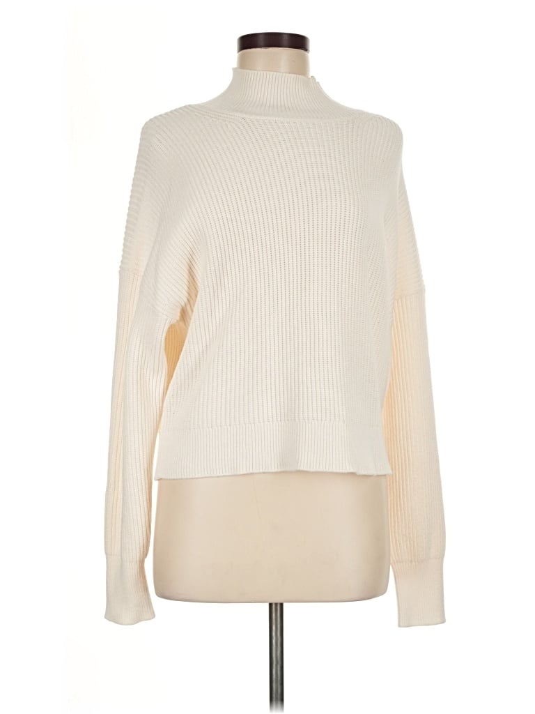 Pre-owned Jcrew Turtleneck Sweater In Ivory