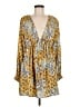 Free People 100% Polyester Yellow Long Sleeve Blouse Size M - photo 1