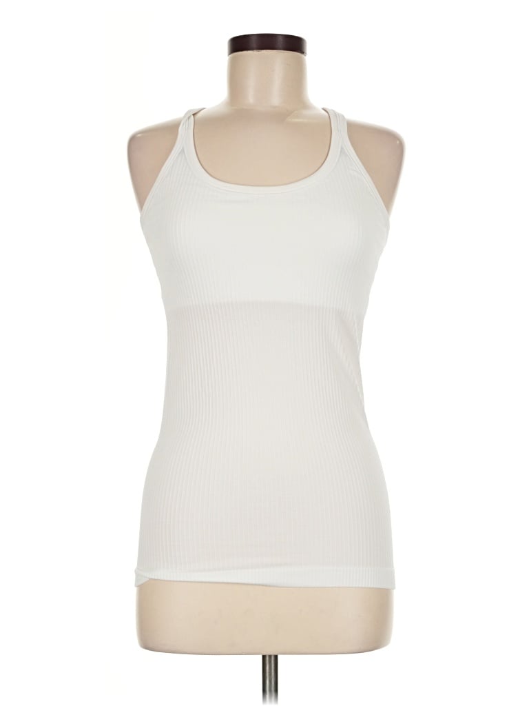 Pre-owned Lululemon Athletica Sleeveless Top Ivory Halter Neckline Tops