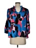 Crosby 100% Polyester Color Block Blue 3/4 Sleeve Blouse Size S - photo 1